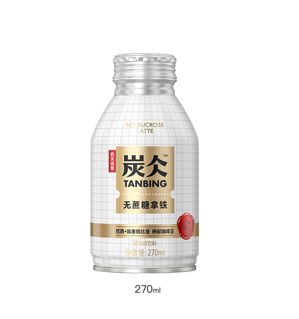 炭仌 濃咖啡飲料 無(wú)蔗糖拿鐵 270ML